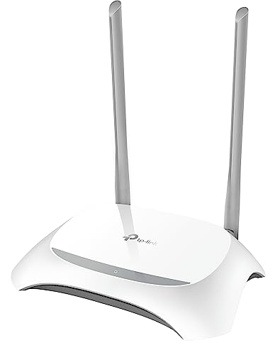 TP-Link TL-WR840N N300 WLAN Router (300Mbit/s (2,4GHz), 4 x 10/100Mbit/s LAN Ports, IPv6, 2 externe Antennen, WPS, Accesspoint Modus), weiß/ schwarz