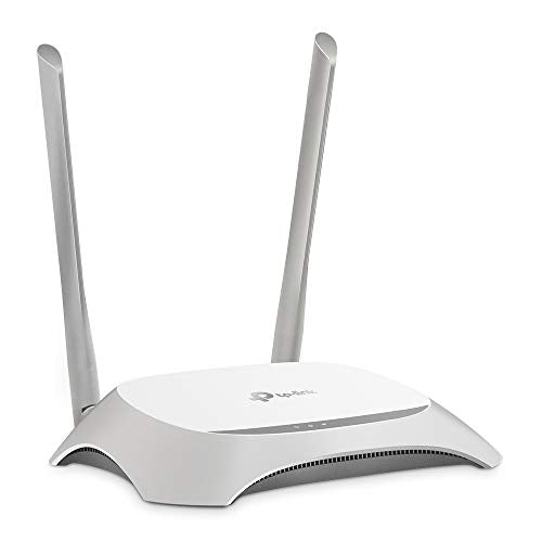 TP-Link TL-WR840N N300 WLAN Router (300Mbit/s (2,4GHz), 4 x 10/100Mbit/s LAN Ports, IPv6, 2 externe Antennen, WPS, Accesspoint Modus), weiß/ schwarz