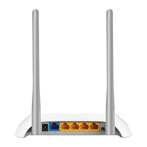TP-Link TL-WR840N N300 WLAN Router (300Mbit/s (2,4GHz), 4 x 10/100Mbit/s LAN Ports, IPv6, 2 externe Antennen, WPS, Accesspoint Modus), weiß/ schwarz