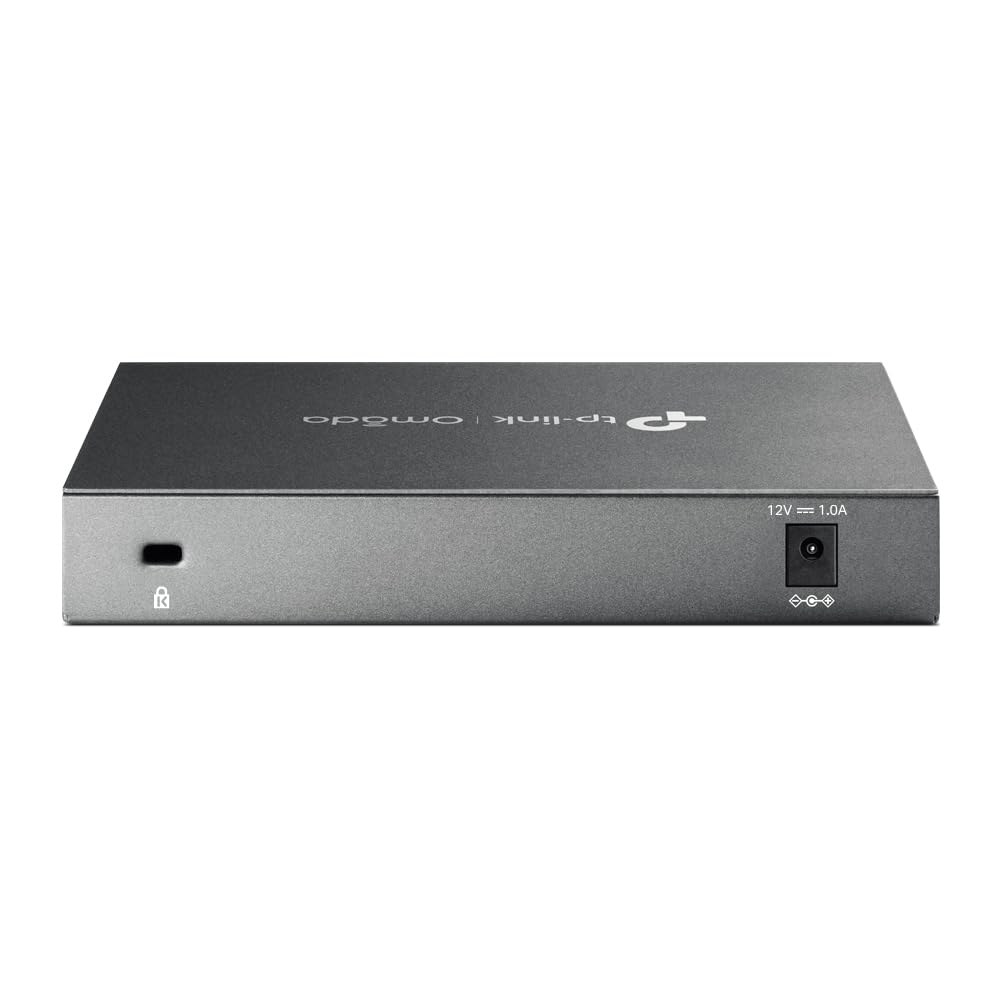 TP-LINK ER605 5 Port Dual/Multiple WAN VPN Router(bis zu 4 Gigabit WAN Ports, hochsicheres, Omada SDN, zentrales Management, intelligente Überwachung, Firewall) schwarz, ideal für Büronetzwerk