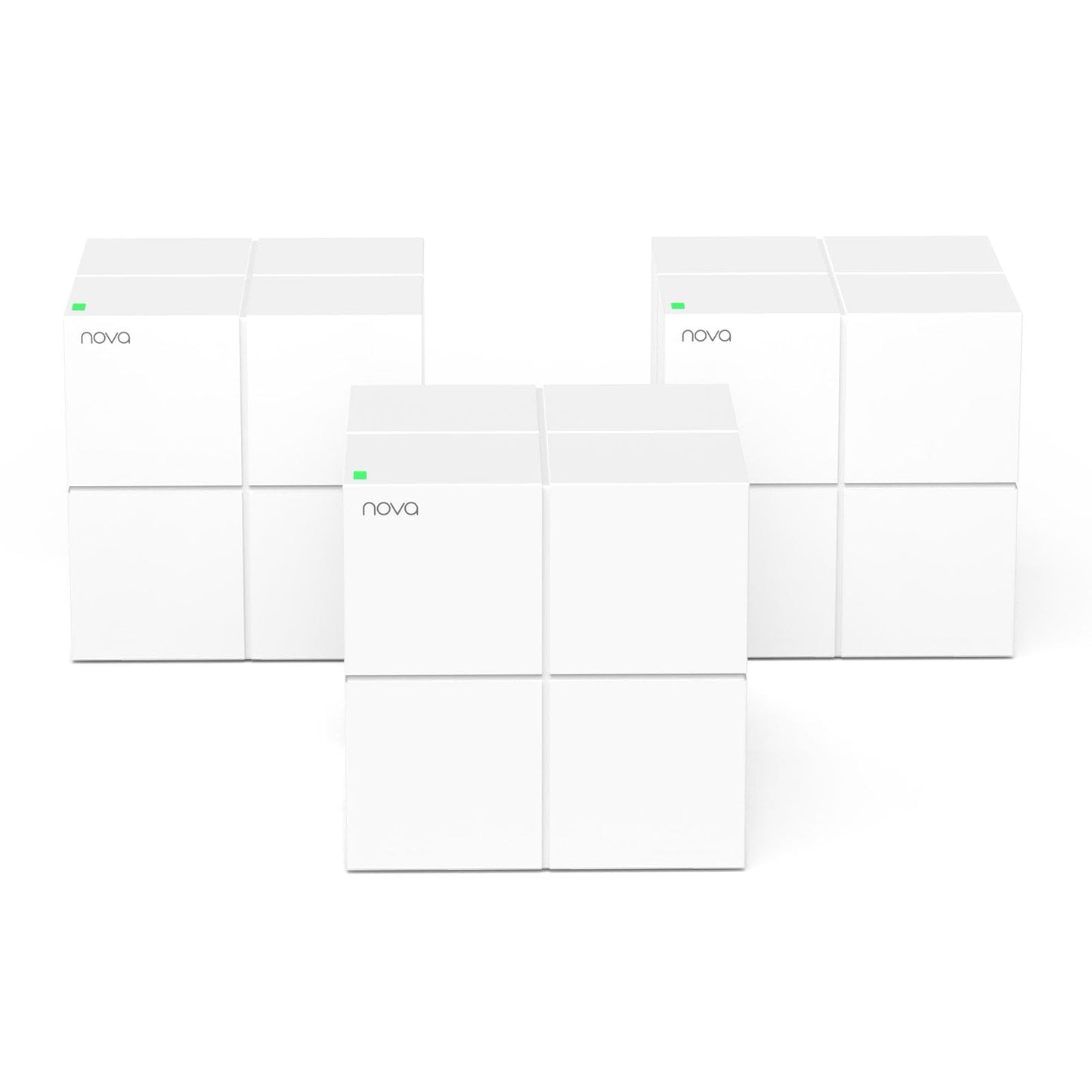 Tenda Nova MW6 Mesh WLAN System - AC1200 Dual Band Mesh Set - empfohlen für Häuser mit 3-4 Schlafzimmern - 6xGigabit Port - Ersetzt Router und Repeater- APP Steuerung - WPA2-3er Pack