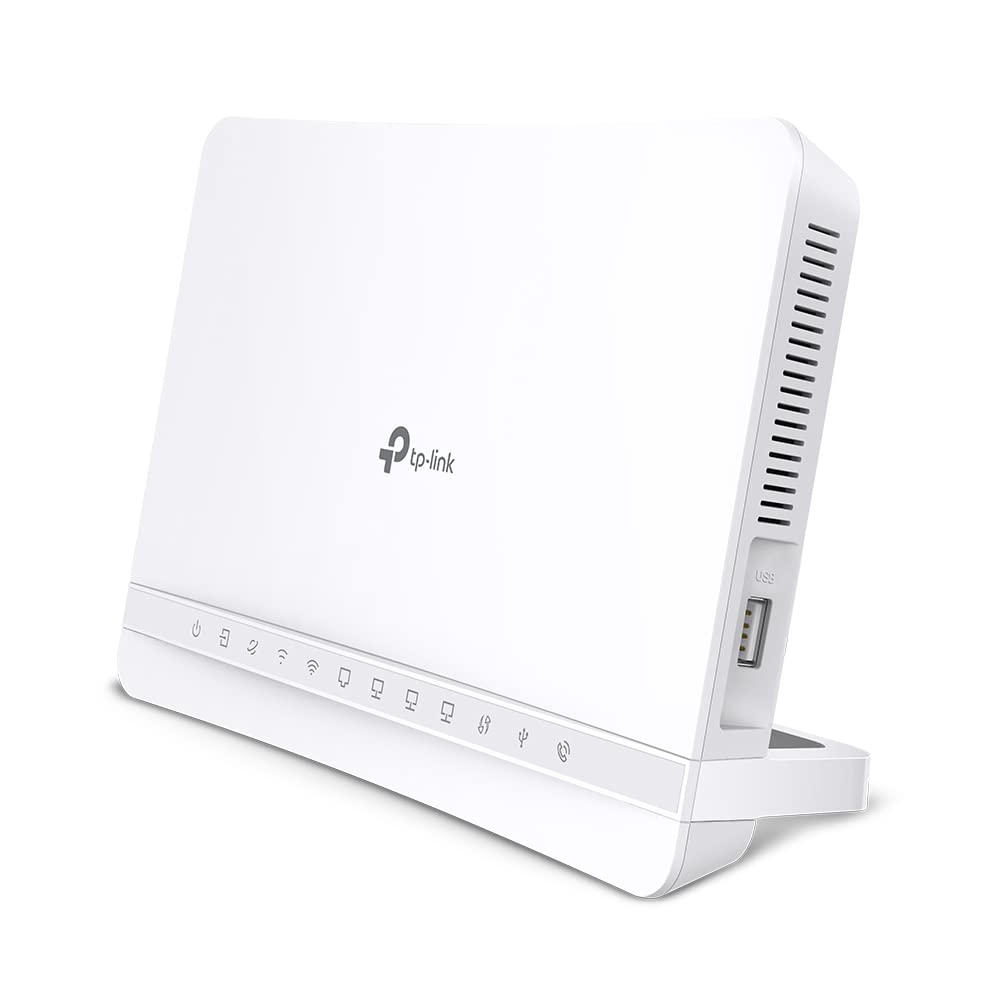 TP-Link VX231v Wi-Fi 6 VDSL Modem Router, VDSL2 35b 300 Mbit/s, 4× Gigabit-Ports, AX1800 Dual-Band WLAN, Unterstützt Telekom, O2, 1&1, nicht Vodafone MIC, nur für Deutschland