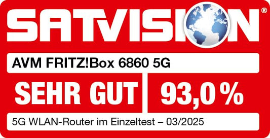 FRITZ!Box 6860 5G (Mobilfunk-Router mit bis zu 1.300 MBit/s in 5G/LTE, Wi-Fi 6 mit bis zu 3.000 MBit/s, Power over Ethernet (PoE+), staub- und spritzwassergeschütztes Gehäuse, DECT-Basis)
