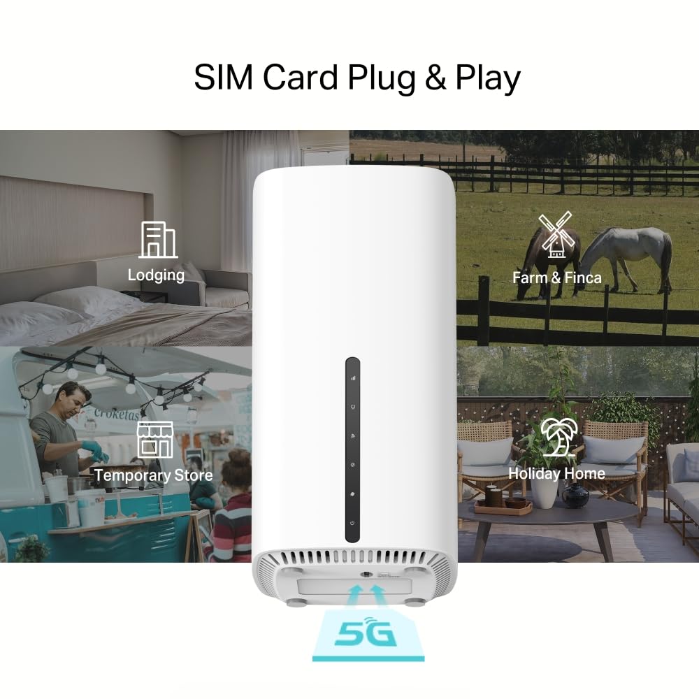 TP-Link Archer NX200 LTE WLAN Router, 5G Router SIM-Karte, AX1800 Dualband-WLAN 6, 3 x Gigabit-Ports, MU-MIMO, Web- und APP-Verwaltung, Plug-and-Play