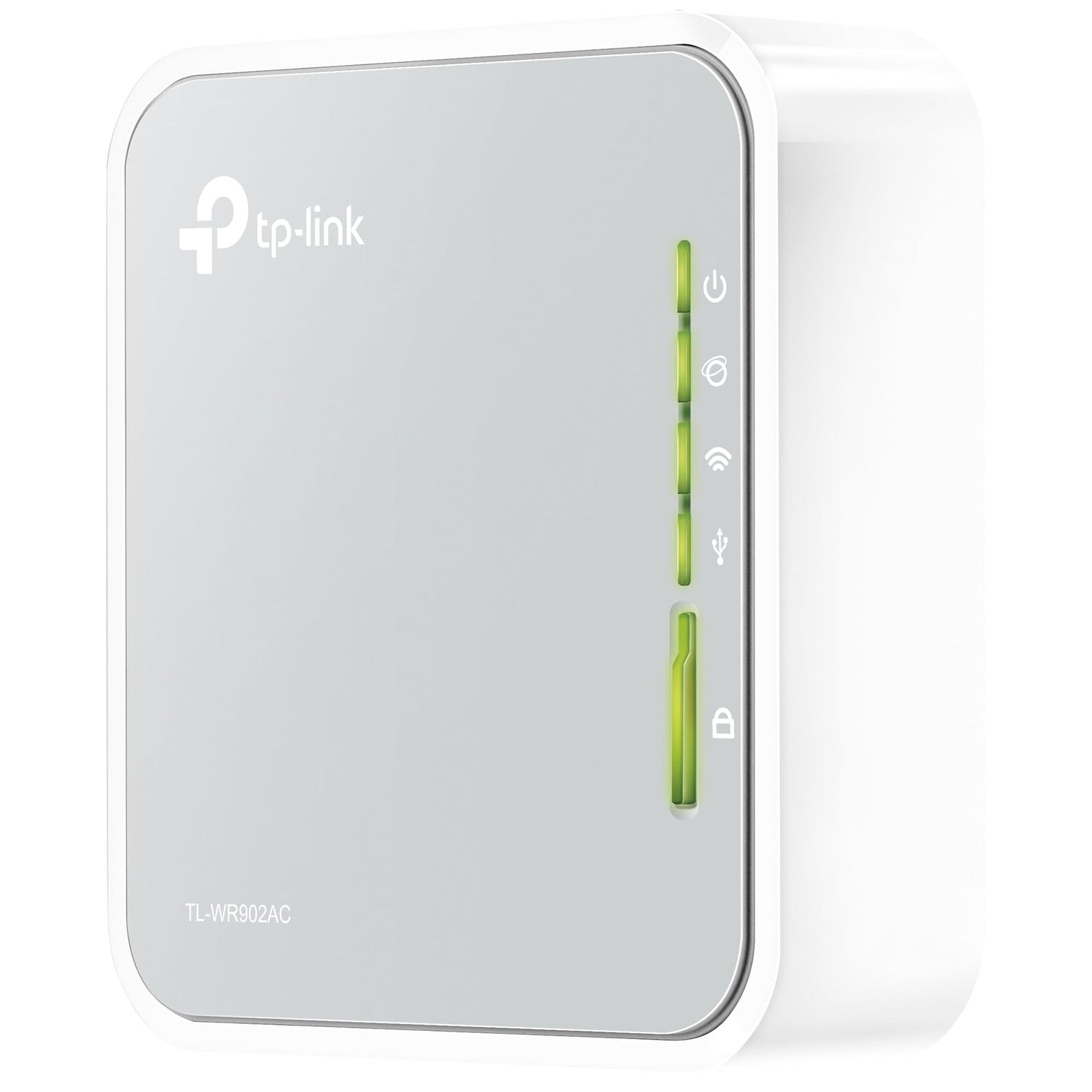 TP-Link TL-WR902AC AC750 WLAN Nano Router (433Mbit/s (5GHz) +300Mbit/s (2,4GHz) (tragbar, Accesspoint, TV Adapter, Repeater, Router, Client, Media, FTP Server), weiß/ grau
