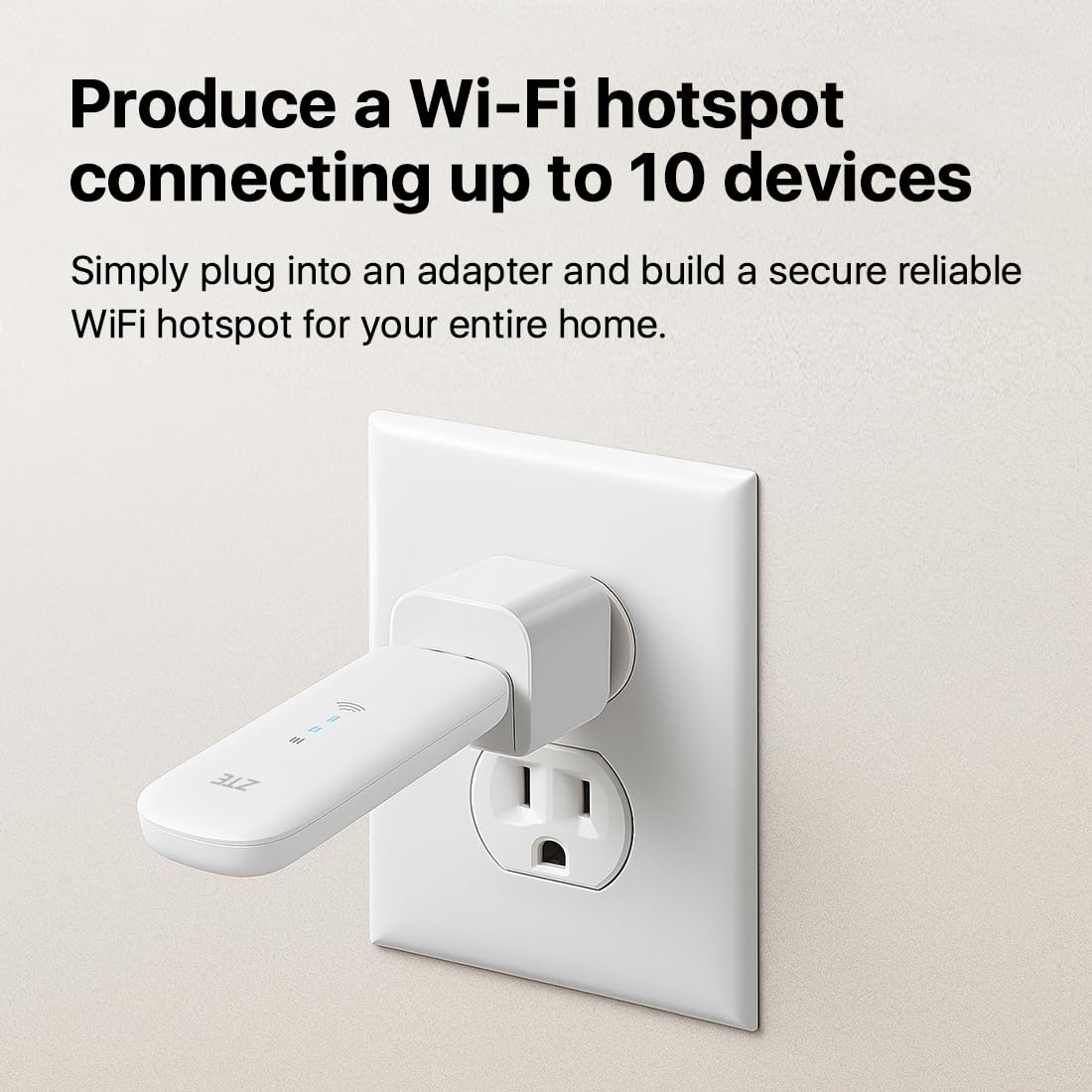 ZTE MF79U Wingle CAT4-4G entsperrtes WLAN-USB-Modem, kostengünstiges Reise-WLAN, 150 Mbit/s, Externe Antennenanschlüsse, Weiß