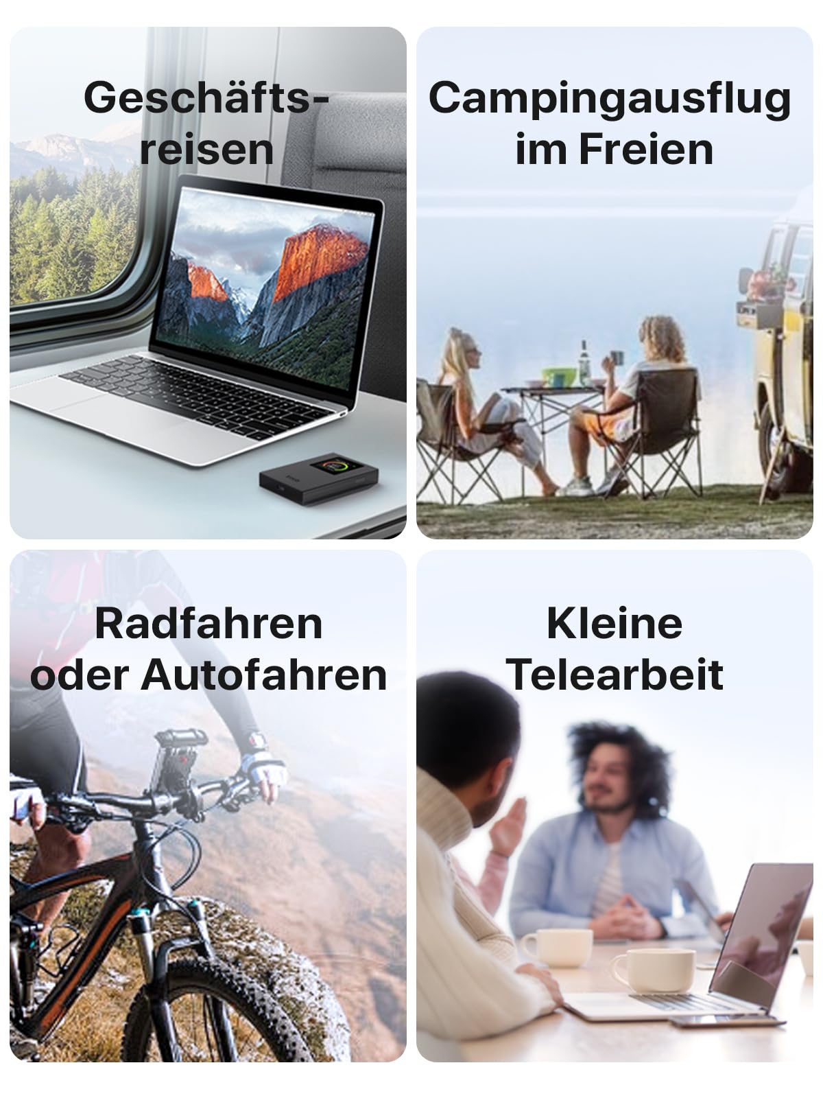 Tenda Mobiler WLAN Router mit LCD-Anzeige, Wi-Fi 6 Tragbarer Hotspot, 2100mAh Akku, USB-C-Port, Plug & Play, WPA3, 4G-Modem, MiFi, Mini-Größe, kompatibel mit entsperrter Nano-SIM-Karten, MF6