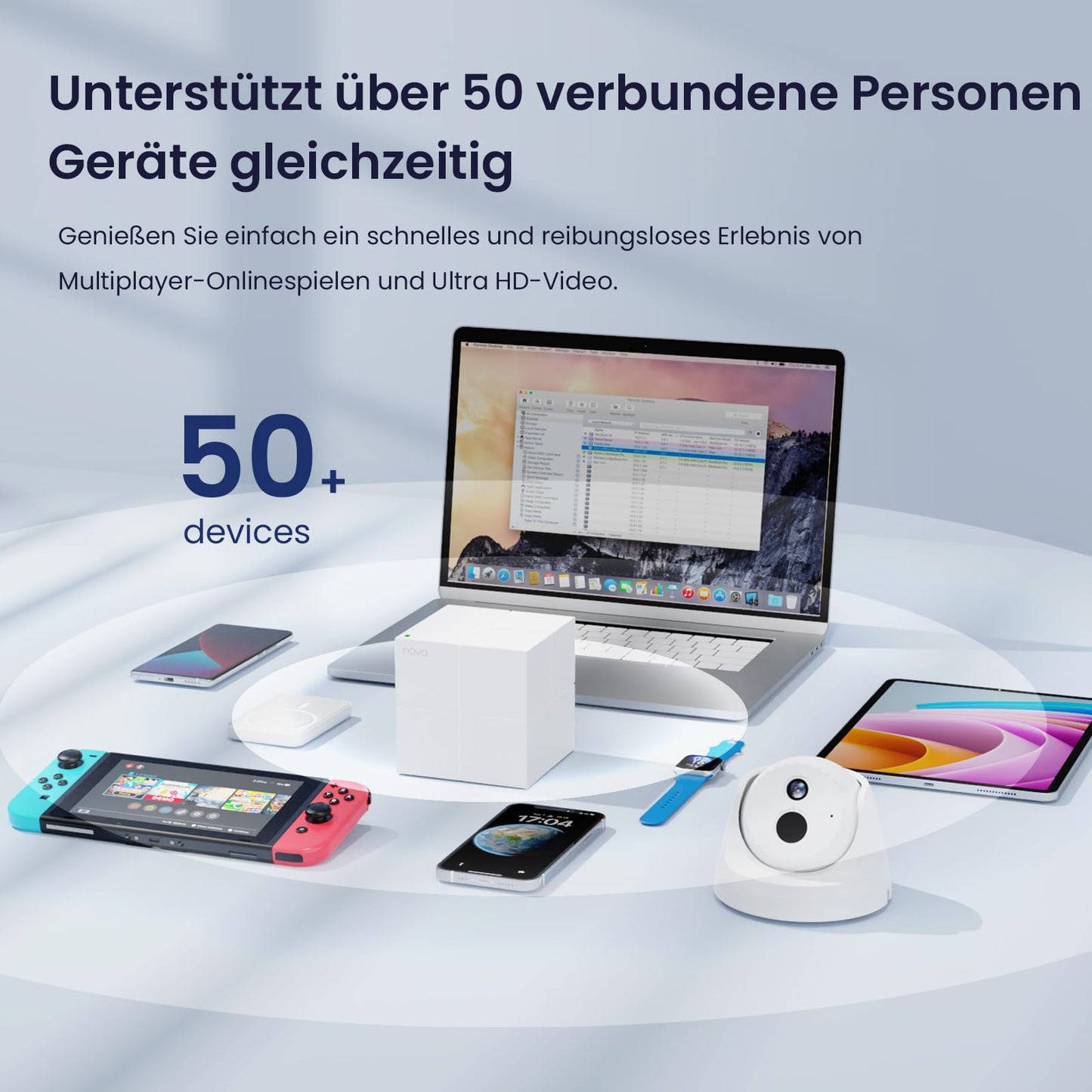 Tenda Nova MW6 Mesh WLAN System - AC1200 Dual Band Mesh Set - empfohlen für Häuser mit 3-4 Schlafzimmern - 6xGigabit Port - Ersetzt Router und Repeater- APP Steuerung - WPA2-3er Pack