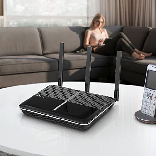 TP-Link Archer VR2100v WLAN Telefonie VDSL DSL Modem Router, VDSL2 35b 350 Mbit/s, AC2100 Dual-Band WLAN, USB 3.0, Unterstützt Telekom, O2, 1&1, nicht Vodafone MIC, nur für Deutschland