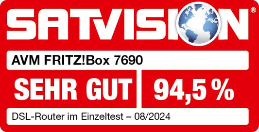 FRITZ!Box 7690 (Wi-Fi 7 DSL-Router mit 5.760 MBit/s (5GHz) & 1.376 MBit/s (2,4 GHz), bis zu 300 MBit/s mit VDSL-Supervectoring und ADSL2+, WLAN Mesh, DECT-Basis, deutschsprachige Version)