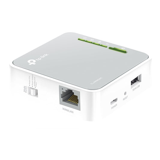 TP-Link TL-WR902AC AC750 WLAN Nano Router (433Mbit/s (5GHz) +300Mbit/s (2,4GHz) (tragbar, Accesspoint, TV Adapter, Repeater, Router, Client, Media, FTP Server), weiß/ grau