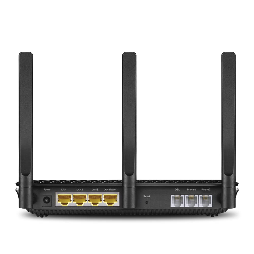 TP-Link Archer VR2100v WLAN Telefonie VDSL DSL Modem Router, VDSL2 35b 350 Mbit/s, AC2100 Dual-Band WLAN, USB 3.0, Unterstützt Telekom, O2, 1&1, nicht Vodafone MIC, nur für Deutschland