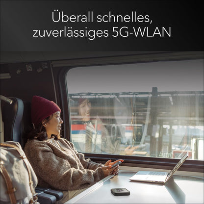 NETGEAR Nighthawk M3 – 5G Router SIM Karte, Mobiler WLAN Router | bis zu 2,5 GBit/s – SIM-Steckplatz entsperrt – Tragbarer WLAN-Hotspot z– 5G- und 4G-MiFi, bis zu 32 Geräte (MH3150)