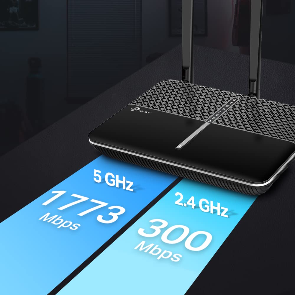 TP-Link Archer VR2100v WLAN Telefonie VDSL DSL Modem Router, VDSL2 35b 350 Mbit/s, AC2100 Dual-Band WLAN, USB 3.0, Unterstützt Telekom, O2, 1&1, nicht Vodafone MIC, nur für Deutschland