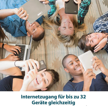 TP-Link TL-MR6400 LTE Router, 4G Router unterstützt SIM Karten, 4G Cat4 bis zu 150 Mbit/s, WLAN 2.4GHz N300, 4x 100 Mbps Ports, Plug and Play, bis zu 32 Geräte, Kindersicherung, Gast-Netzwerk, Schwarz
