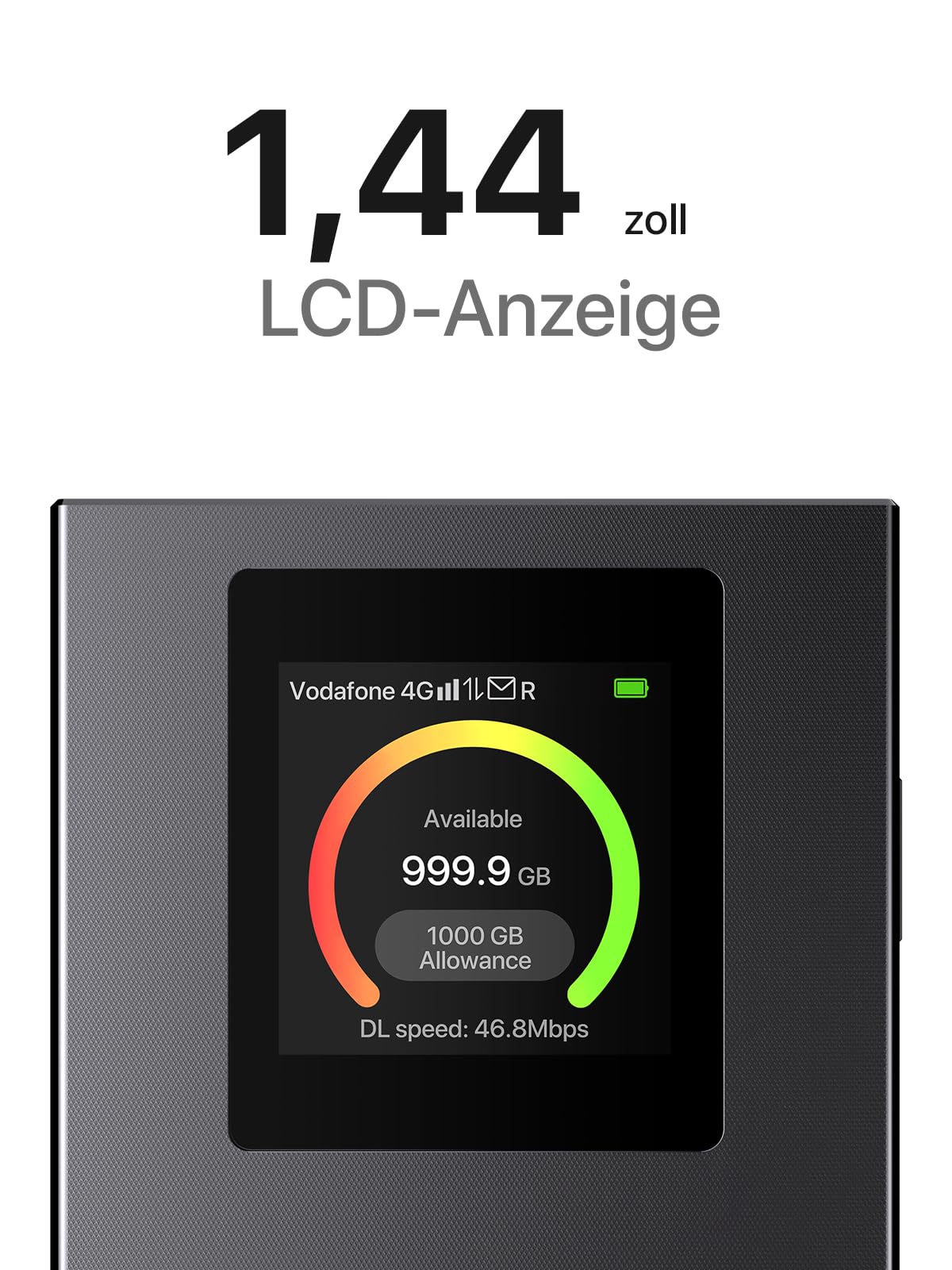 Tenda Mobiler WLAN Router mit LCD-Anzeige, Wi-Fi 6 Tragbarer Hotspot, 2100mAh Akku, USB-C-Port, Plug & Play, WPA3, 4G-Modem, MiFi, Mini-Größe, kompatibel mit entsperrter Nano-SIM-Karten, MF6